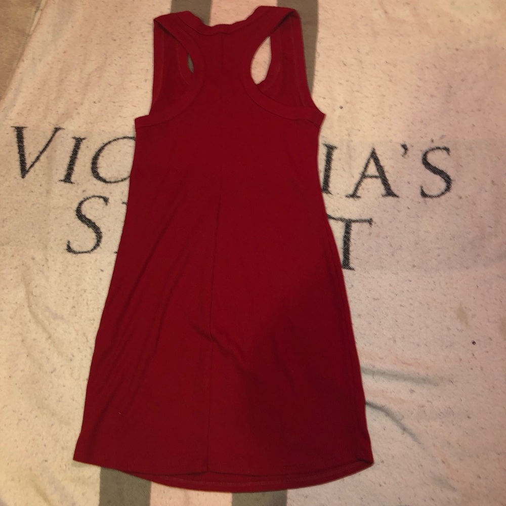 Red Ribbed dress - Picture 3 of 3